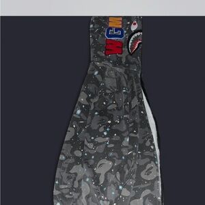 Black & blue glow in the dark bape hoodie good condition